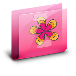 Folder Flower Pink Icon 256x256 png